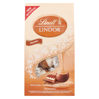 Lindt Chocolat au lait fourré de fondant onctueux saveur tiramisu tiramisu 150 g, 6,67 $/100g