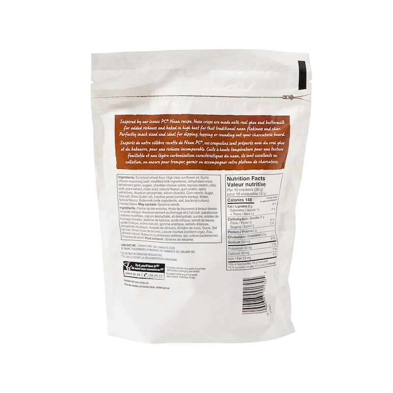 Garlic Cheese Naan Crisp Crackers