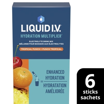 Liquid I.V Tropical Punch Electrolyte Drink Mix with Vitamins 6x6.0 ea, $2.67/1ea