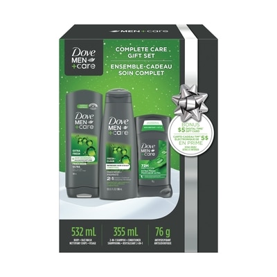 Dove Men+Care Extra Fresh Gift Set with Hair & Skin Essentials 3 ea, $10.00/1ea