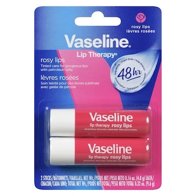 Vaseline Baume à lèvres lèvres rosées 2x9.6 g, 62,40 $/100g