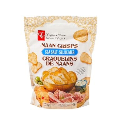 le Choix du Président Craquelins de Naan au sel de mer 170 g, 2,35 $/100g