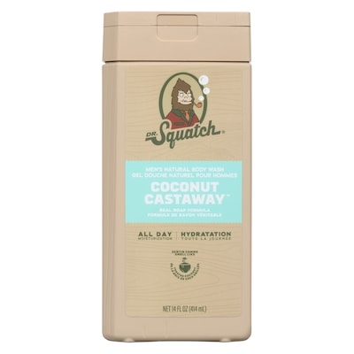 DR.Squatch Gel douche naturel pour hommes coconut castaway 414 ml, 4,59 $/100ml