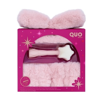 Quo Beauty Bandeau et brassards pour soins de la peau avec avec ensemble de brosses nettoyantes pour le visage 1 ea, 12,60 $/1ch