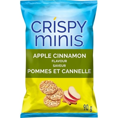 Crispy Minis Apple Cinnamon Flavour Brown Rice Cakes 90 g, $3.66/100g