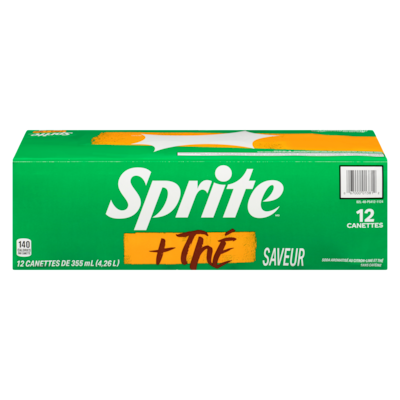 Sprite Soda au Sprite et thé  12x355.0 ml, 0,20 $/100ml