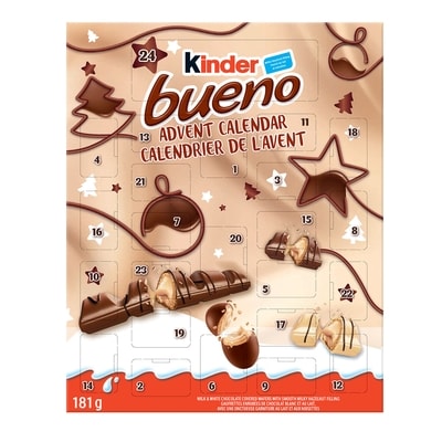 Kinder BUENO Advent Calendar 2025, 24 Assorted Christmas Chocolates 181 g, $7.18/100g