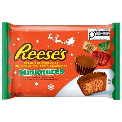 Reese's Miniatures Milk Chocolate Peanut Butter Cups Christmas Candy 400 g, $2.50/100g