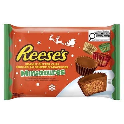 Reese’s Friandise moules au beurre d'arachides chocolat au lait et beurre d'arachides 400 g, 2,50 $/100g