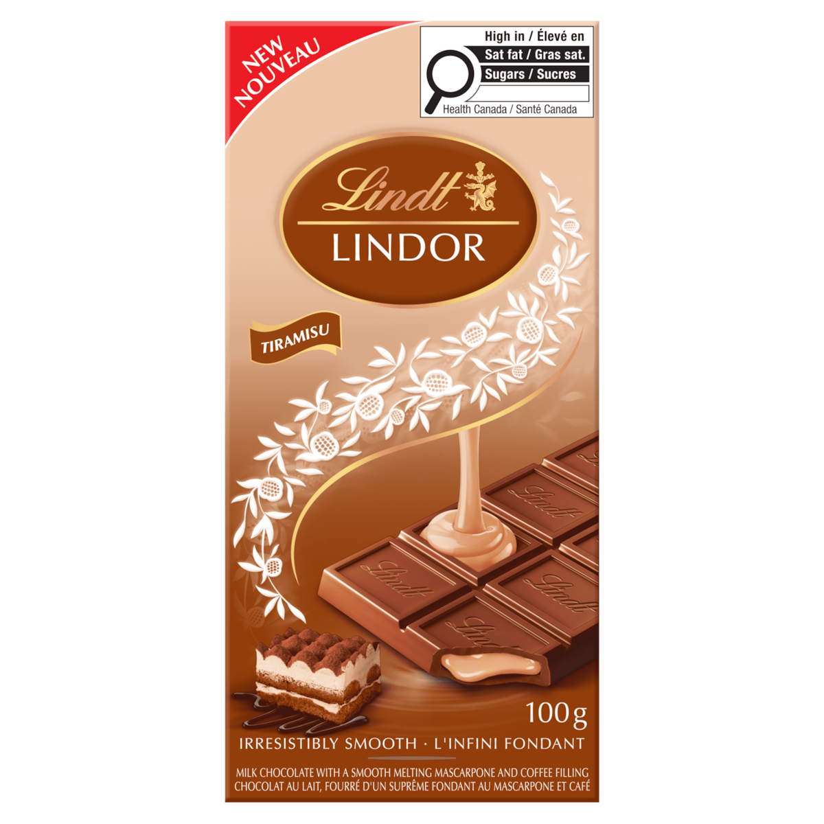 Lindt LINDOR Tiramisu Chocolate Bar