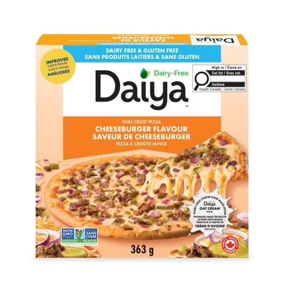 Daiya Pizza à croûte mince sans gluten saveur de cheeseburger 363 g, 3,03 $/100g