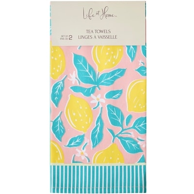 Life at Home Cotton Tea Towels 2 Pack - Fruit 1 ea, $10.00/1ea