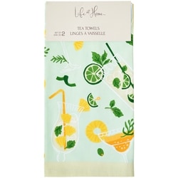 Life at Home Cotton Tea Towels 2 Pack - Cocktail 1 ea, $10.00/1ea