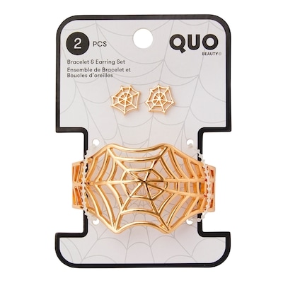 Quo Beauty Web Cuff Bracelet/Web Studs Gold 1 ea, $11.00/1ea