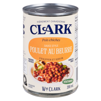 Clark Pois chiches sauce style poulet au beurre 398 ml, 0,70 $/100ml
