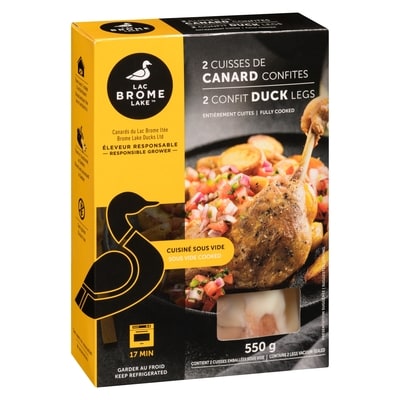Brome Lake Confit Duck Legs 550 g, $4.00/100g