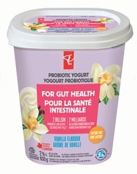 President's Choice Vanilla Flavour Probiotic Yogurt 650 g, $0.54/100g