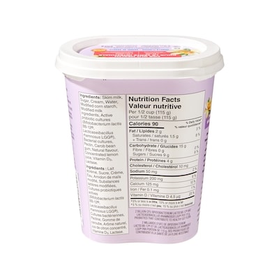 Yogourt probiotique à l’arôme de vanille