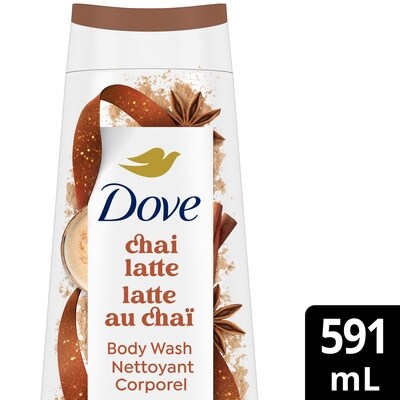 Dove Gel douche, Édition limitée, Latté chai (Nourrissant en profondeur) 591 ml, 1,69 $/100ml