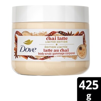 Dove Exfoliant corporel, Édition limitée, Latté chai (Exfoliant) 425 g, 2,82 $/100g