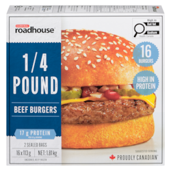 Cardinal Beef Burgers 1/4 Pound Club Pack 1.81 kg, $1.93/100g