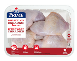 Maple Leaf Prime Cuisse de poulet (attachée au dos) 1 kg, 1,20 $/100g