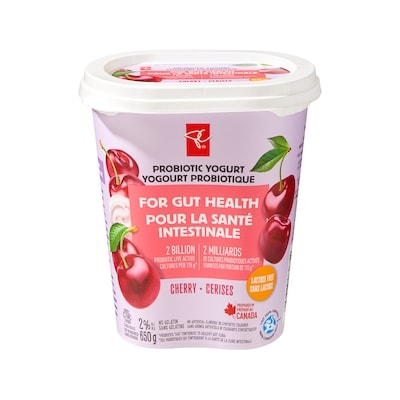 le Choix du Président Yogourt probiotique aux cerises 650 g, 0,54 $/100g