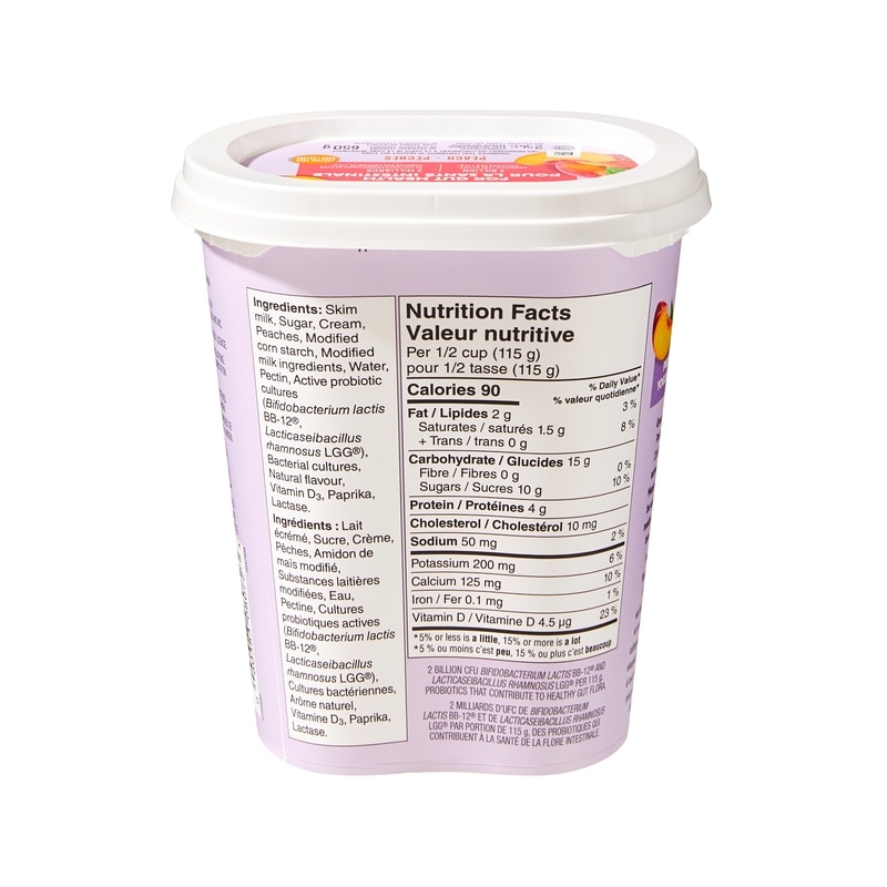 Peach Probiotic Yogurt
