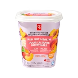le Choix du Président Yogourt probiotique aux pêches 650 g, 0,54 $/100g