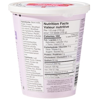 Lactose-Free Strawberry Probiotic Yogurt