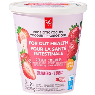 le Choix du Président Yogourt probiotique sans lactose aux fraises 650 g, 0,54 $/100g