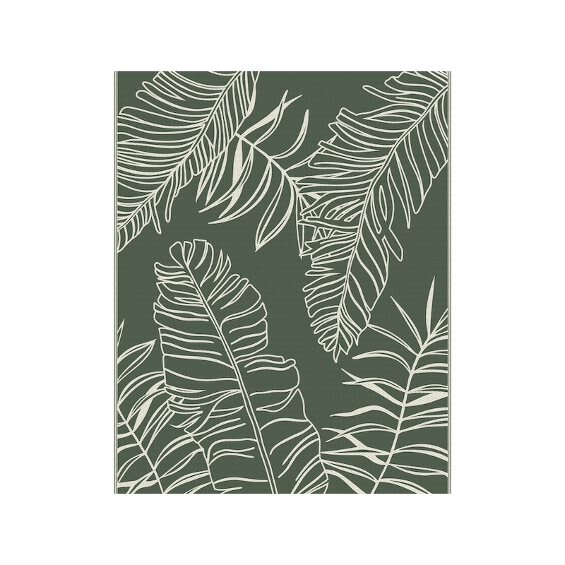 Reversible Outdoor Rug - Giant Banana Leaves