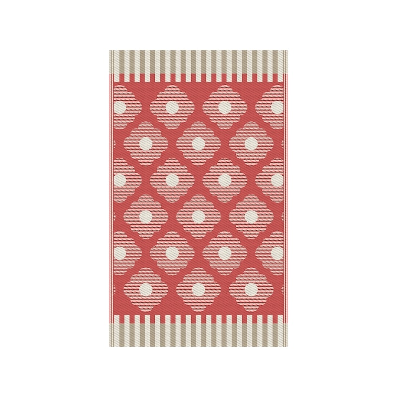 Reversible Outdoor Rug - Aligned Flower