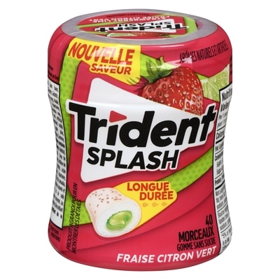 Trident Gomme sans sucre fraise citron vert 40 ea, 0,14 $/1ch