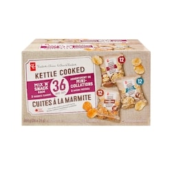 President's Choice Kettle Cooked Mix 'N' Snack Pack 36 Bags 864 g, $2.89/100g