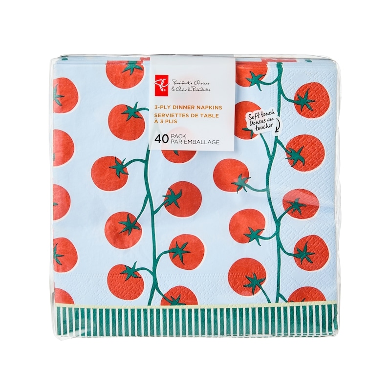 3 Ply Dinner Napkins 40 Pack - Tomatoes