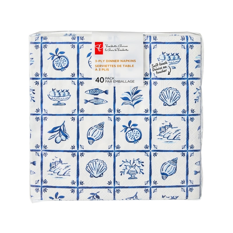 3 Ply Dinner Napkins 40 Pack - Tiles