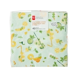 President's Choice 3 Ply Dinner Napkins 40 Pack - Drinks 40 ea, $0.13/1ea