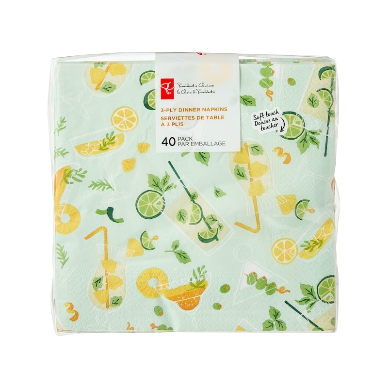 3 Ply Dinner Napkins 40 Pack - Drinks