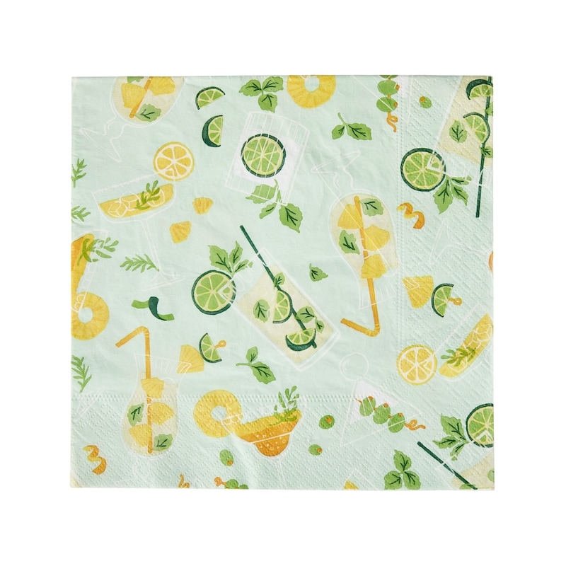 3 Ply Dinner Napkins 40 Pack - Drinks