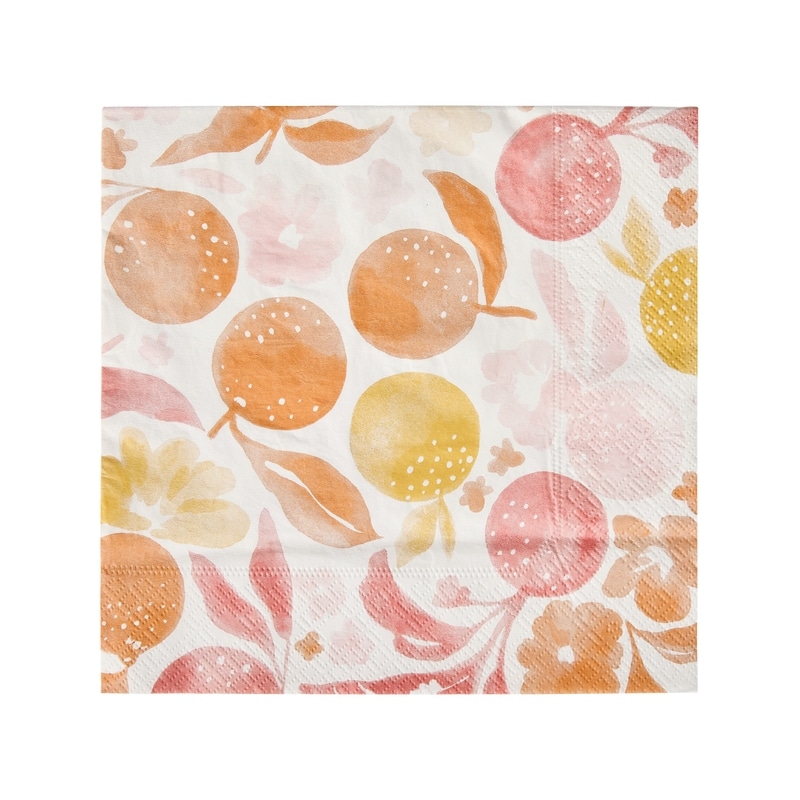 3 Ply Dinner Napkins 40 Pack - Citrus