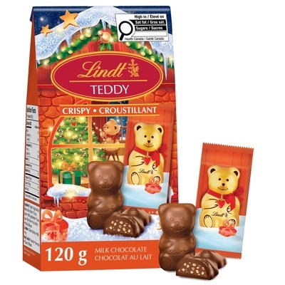 Lindt TEDDY Flat Back Crispy Milk Chocolate Bag 120 g, $9.58/100g