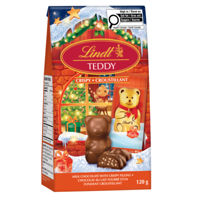 Lindt TEDDY Flat Back Crispy Milk Chocolate Bag 120 g, $9.16/100g