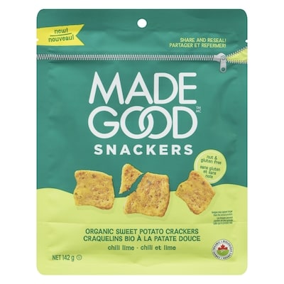Made Good Craquelins bio à la patate douce chili et lime 142 g, 4,92 $/100g