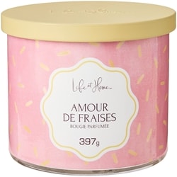 Life at Home Bougie parfumée à 3 mèches Amour de fraises 1 ea, 16,00 $/1ch