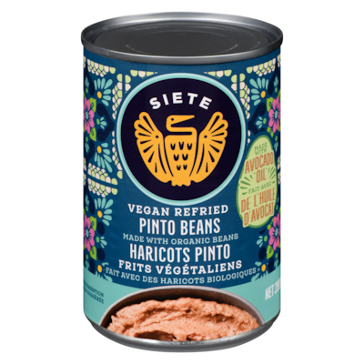 Siete Vegan Refried Pinto Beans 454 g, $1.10/100g