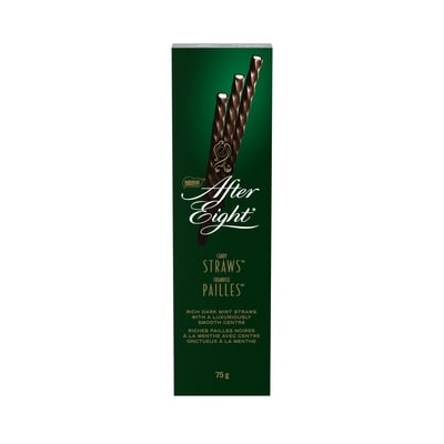 After Eight Pailles noires à la menthe 75 g, 9,32 $/100g