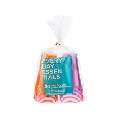 Everyday Essentials Lot de 24 gobelets de fête teintés – teintes chaudes 24 ea, 0,17 $/1ch