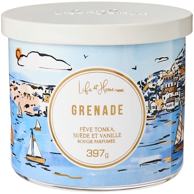 Life at Home Bougie parfumée à 3 mèches Grenade 1 ea, 16,00 $/1ch