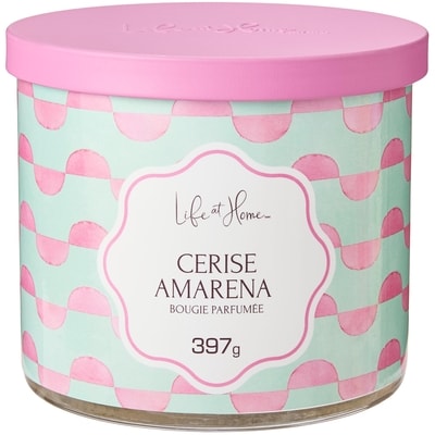 Life at Home Bougie parfumée à 3 mèches Cerise amarena 1 ea, 16,00 $/1ch